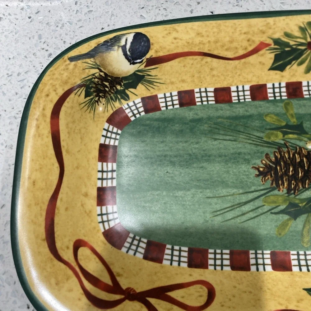 LENOX WINTER GREETINGS HORS D'OEUVRE‎ TRAY - 14 3/8